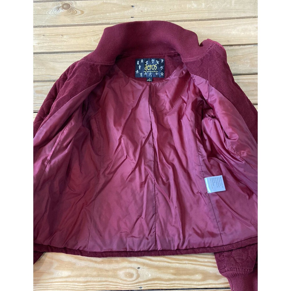 Aeros Quilted Jacket Size Small Women’s Red Full Zip - Picture 3 of 9